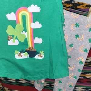 Cat & Jack Matching Set with Rainbow and Shamrock